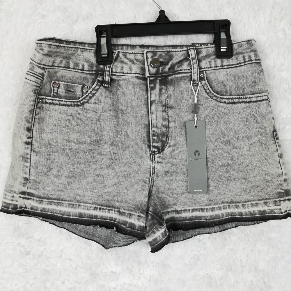 Tractr Girls Shorts "Brittany" Denim Slim Fit Mid Rise Gray Wash 14 New